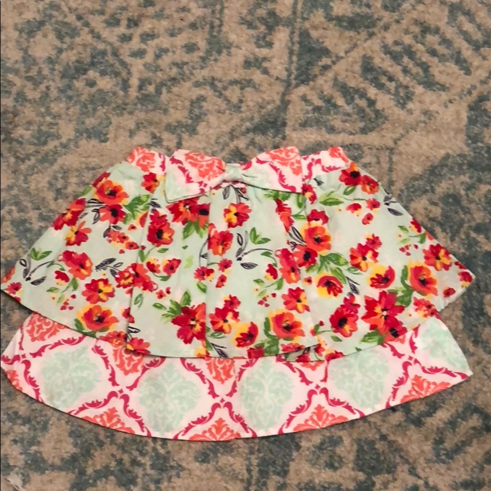 Ruffle butts 3T floral skirt